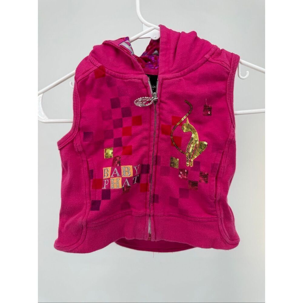 Baby Phat Pink Sleeveless Hoodie size 4T